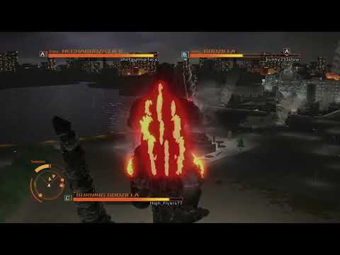 GODZILLA PS5 4K HDR - Burning Godzilla vs Mechagodzilla 1975 and Heisei Godzilla