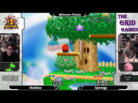 Smash 64: Hotline (Yoshi) V Spongy (Kirby) - Shattered 100 Tourney