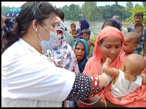 দুর্যোগকালে শেরপুরে বিনামূল্যে চিকিৎসা সেবা দিচ্ছেন এক নারী চিকিৎসক