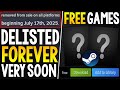 Steam PC Game Getting DELISTED FOREVER New FREE Steam PC Games And FREE Game Update