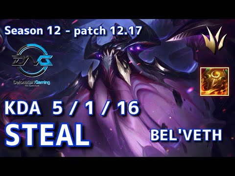 【KRサーバー/GM】DFM Steal ベルヴェス(Bel'veth) VS リーシン(Leesin) JG - Patch12.17 KR Ranked【LoL】