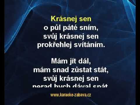 Krásnej sen - Karel Zich Karaoke tip