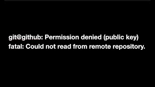 how to fix git@github.com: Permission denied (public key)
