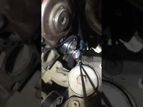 Проверка совмещения меток натяжки ролика ГРМ fiat albea