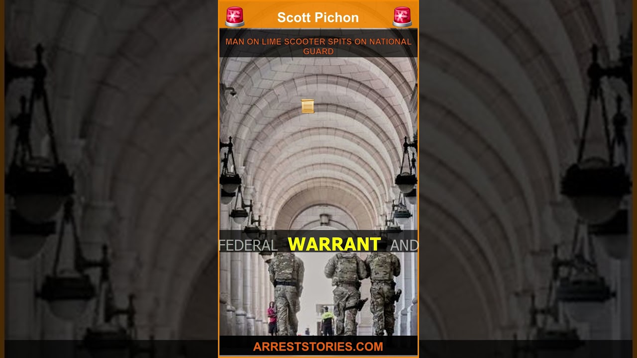 MAN ON LIME SCOOTER SPITS ON NATIONAL GUARD