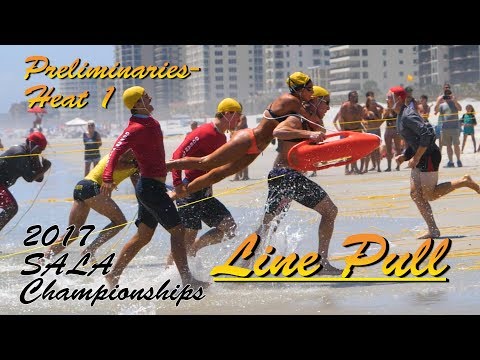 24th Annual Jacksonville Beach Lifeguard Challenge /  Landline Rescue Race / Preliminaries / Heat 1