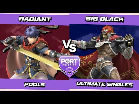 Port 6 Pools - Radiant (Ike) Vs. Big Black (Ganon) SSBU Ultimate Tournament