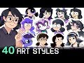 40 Art Styles Challenge SPEEDPAINT