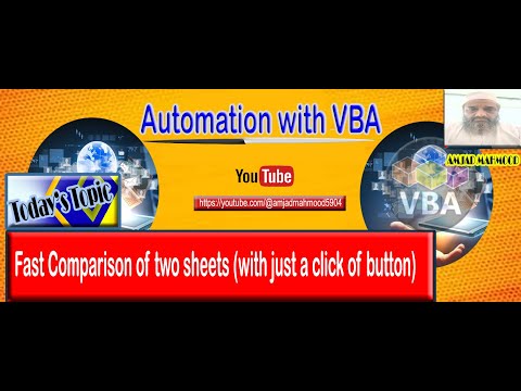 Fast Comparison of two sheets (with just a click of button)