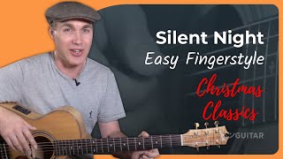 Silent Night - Easy Beginner Chord Melody Christmas Arrangement for Guitar - Guitar lesson ST-111