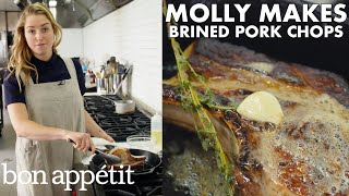 Molly Makes Pan-Roasted Brined Pork Chops | From the Test Kitchen | Bon Appétit