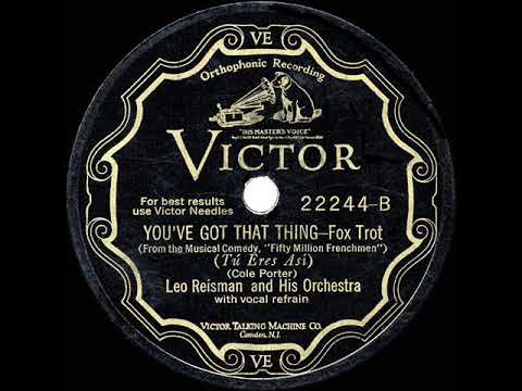 1930 HITS ARCHIVE: You’ve Got That Thing - Leo Reisman (Frank Luther, vocal)