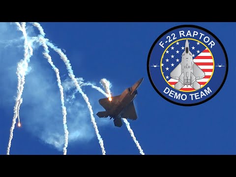 2024 U.S.A.F. F-22 Raptor Demo : Wings Over Solano Airshow [FULL DEMO w/ FLARES]