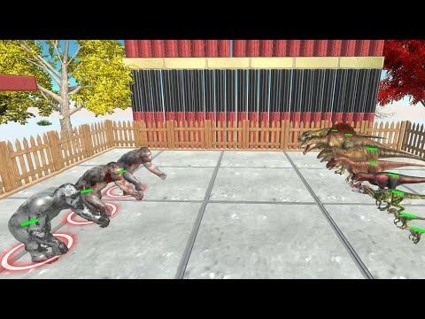 3X GORO VS CARNIVORE DINOSAURS Animal Revolt Battle Simulator