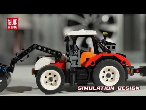 Mould King 24093 Traktor nakladač s vlečkou