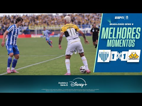COM PÊNALTI NO FIM, CRICIÚMA ARRANCA O EMPATE CONTRA O AVAÍ PELA SÉRIE B | Melhores momentos