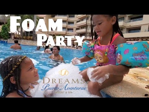 Trip To Cancun Mexico Dreams Puerto Aventuras Resort and Spa Foam Party