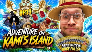 🔥 INSANE OP-15 PULLS!? Opening 16 Adventure on Kami’s Island Blister Packs! 🏴‍☠️💥 