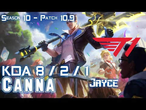 T1 Canna JAYCE vs KAYN Top - Patch 10.9 KR Ranked