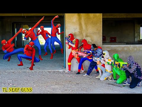 Power X Warriors Nerf Guns Fight  FAKE Spiderman +more Stories| Compilation Best Nerf Guns Movie