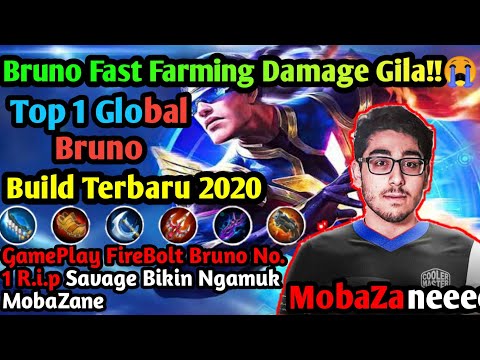 Top 1 Global Bruno GamePlay Firebolt Bruno By MobaZane - Mobile Legends
