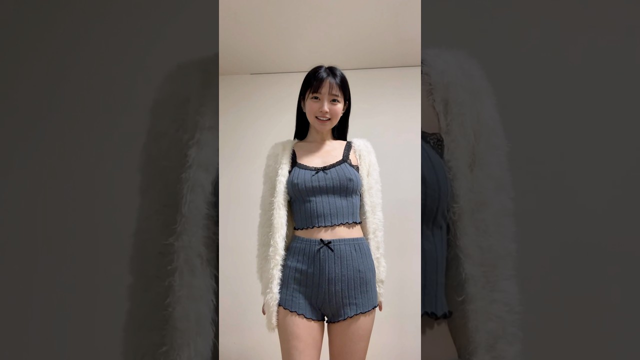 下着紹介✨久しぶりに履いたよ✨  #りの #rino #汗だく #黒 #ノーブラ　#パジャマ　#japanesegirl