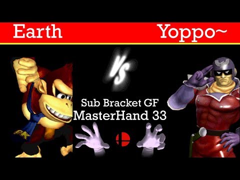 MasterHand 33 Sub Bracket GF - Earth(DK) vs. Yoppo~(C.Falcon)