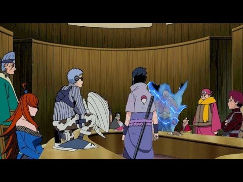 Sasuke vs 5 Kage [ English Dub ]