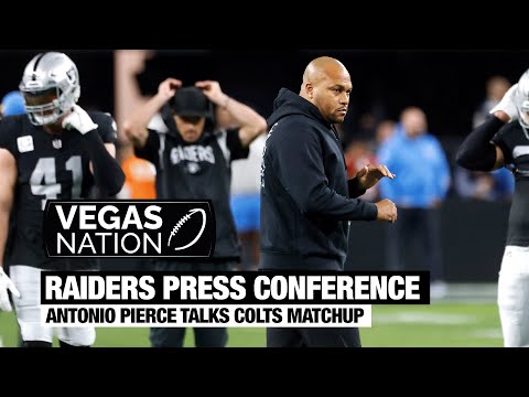 Raiders interim coach Antonio Pierce talks matchup with Colts