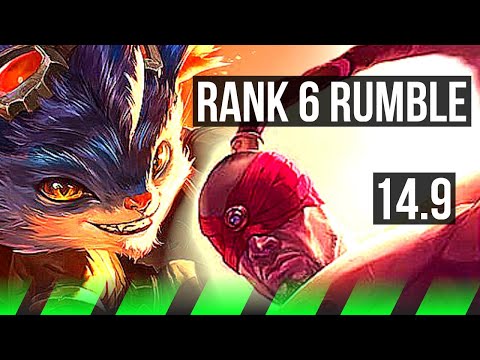 RUMBLE vs LEE SIN (JGL) | Rank 6 Rumble, 600+ games, 9/4/11 | JP Challenger | 14.9