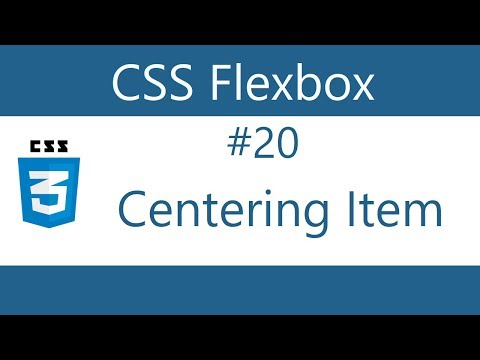 Flexbox Tutorial 20 Centering Item