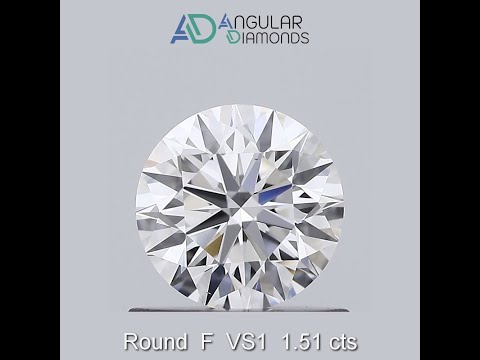 Round F VS1 1.51 Carat IGI CVD HPHT Lab Grown Created Diamonds