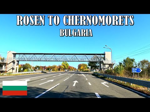 DRIVING from ROSEN VILLAGE to CHERNOMORETS TOWN in BULGARIA 4K (60fps)