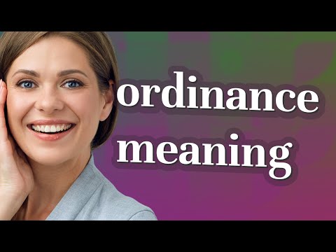 Ordinance | meaning of Ordinance