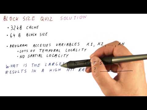 Block Size Quiz Solution - Georgia Tech - HPCA: Part 3