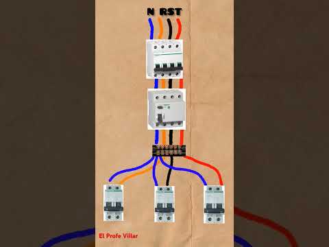 Three-phase to single-phase in a panel. Another option. #basicelectricity #residentialelectricity...