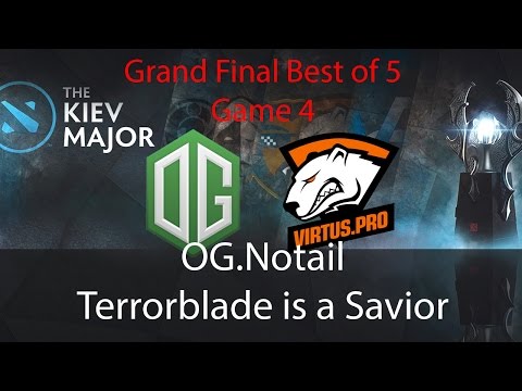 Grand Final Kiev Major 2017 : OG vs Virtus Pro Game 4 n0tail Terrorblade Make it 2-2 Highlights