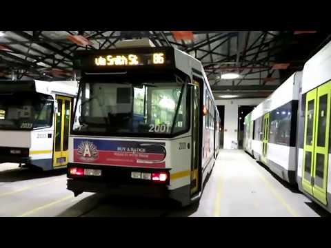 B1 TRam 2001 in it's natural environment - Preston Workshops