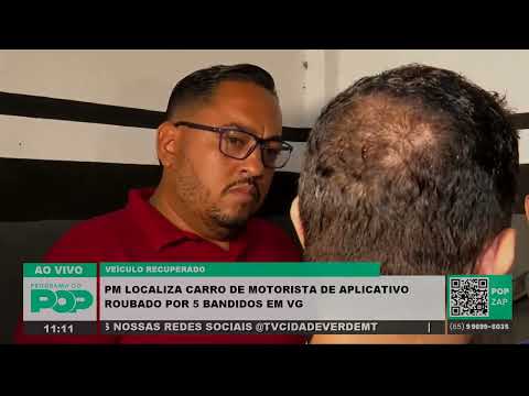 Veículo Recuperado:  PM localiza carro de motorista de app roubado por 5 bandidos em VG