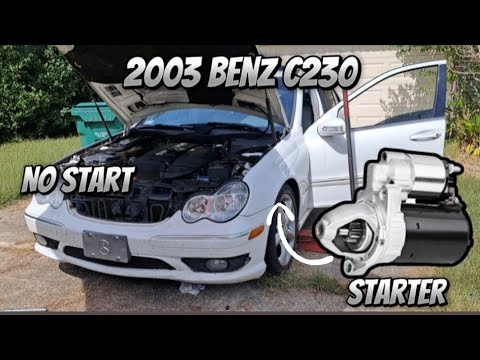 2005 MERCEDES-BENZ C230 KOMPRESSOR | HOW TO REMOVE STARTER | Howto/Diy