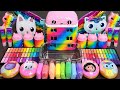 Rainbow Gabby S Dollhouse SlimeMixing Makeup Parts Glitter Into Slime ASMR Satisfying Slime