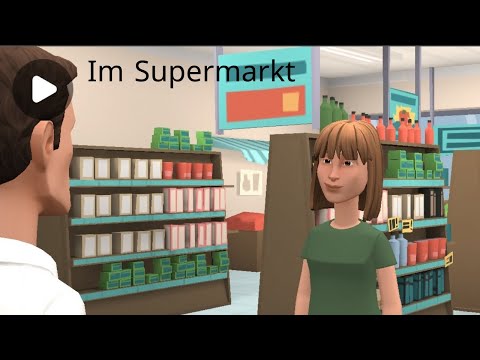 No supermercado (conversa em alemão) / Im Supermarkt (diálogo A1)