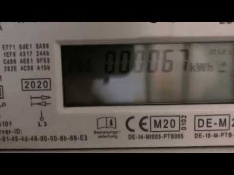 Bidirectional meter, brief explanation, feed-in from balcony power plant