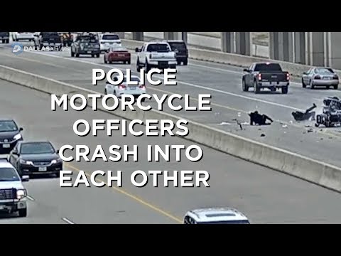 Video of collision between two Irving police motorcycles