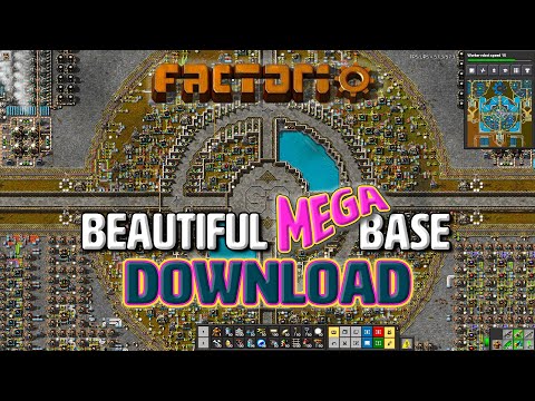 FACTORIO | DOWNLOAD of Beautiful Megabase Delivered by Cars on Belts