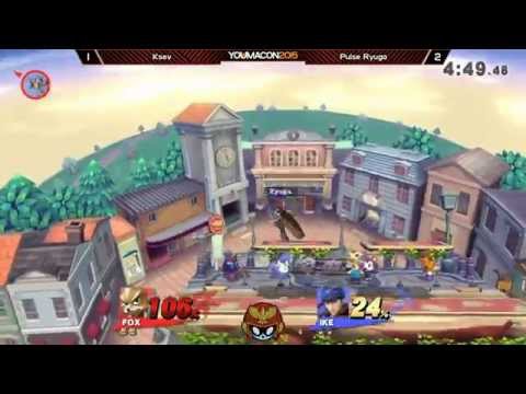 Youmacon 2015 Wii U - Ryuga vs Ksev - Losers Finals - Smash Bros. 4 Wii U