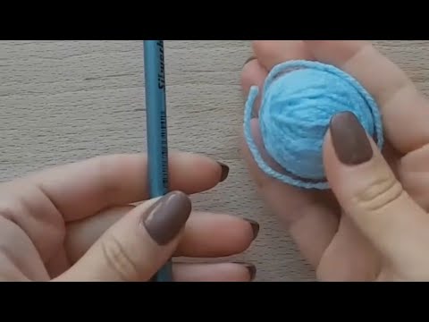 Amazing Rose Flower Making Idea with Pencil - Hand Embroidery Design Trick - DIY Woolen Flowers