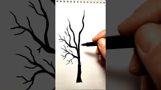 How to Draw Dead Tree Easy Simple Tutorial Art Illustration Idea part 7