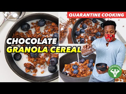 Homemade Chocolate Granola Cereal with Almond Butter