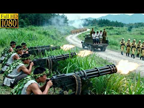 A sharpshooter ambushes in the bushes, every shot a precise kill, rescuing the captured hostages.